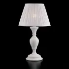 Drewniana lampa z abażurem Made in Italy do dekoracji wnętrz - Florencja Viadurini