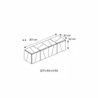 Kredens wiszący z matowego białego drewna i lustrzanych okularów - Senese Viadurini