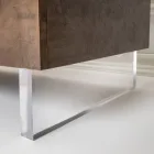 Kredens z 2 drzwiami i 2 centralnymi otwartymi przegródkami z melaminy Made in Italy - Minnie Viadurini