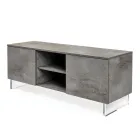 Kredens z 2 drzwiami i 2 centralnymi otwartymi przegródkami z melaminy Made in Italy - Minnie Viadurini