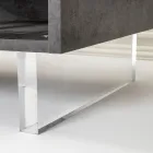 Kredens z 2 drzwiami i 2 bocznymi otwartymi przegródkami z melaminy Made in Italy - Mysz Viadurini