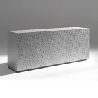 Komoda z 3 drzwiami i 3 półkami wewnętrznymi, dekoracja z odlewanego aluminium - Skorpion Viadurini