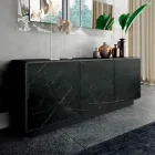 Kredens z 3 drzwiami i lakierowaną i laminowaną konstrukcją Wyprodukowano we Włoszech - Ferrara Viadurini