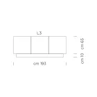 Kredens z 3 drzwiami i lakierowaną i laminowaną konstrukcją Wyprodukowano we Włoszech - Ferrara Viadurini