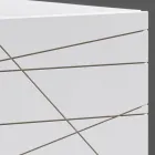 Komoda z 3 drzwiami z malowanego aglomeratu drewnianego - Ariete Viadurini