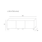 Komoda z 3 drzwiami z malowanego aglomeratu drewnianego - Ariete Viadurini