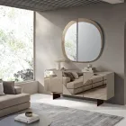 Komoda z 3 lakierowanymi drzwiami z płyty MDF pokrytymi szkłem lustrzanym - Diletta Viadurini