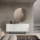 Komoda z 3 drzwiami z płyty MDF pokrytej lakierowanym PCV Wyprodukowano we Włoszech - Dorotea Viadurini