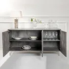 Kredens z 3 drzwiami z melaminy i nóżkami z pleksiglasu Made in Italy - Myszka Miki Viadurini