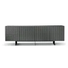 Komoda z 4 drzwiami z płyty MDF pokrytej lakierowanym PCV Wyprodukowano we Włoszech - Dorotea Viadurini