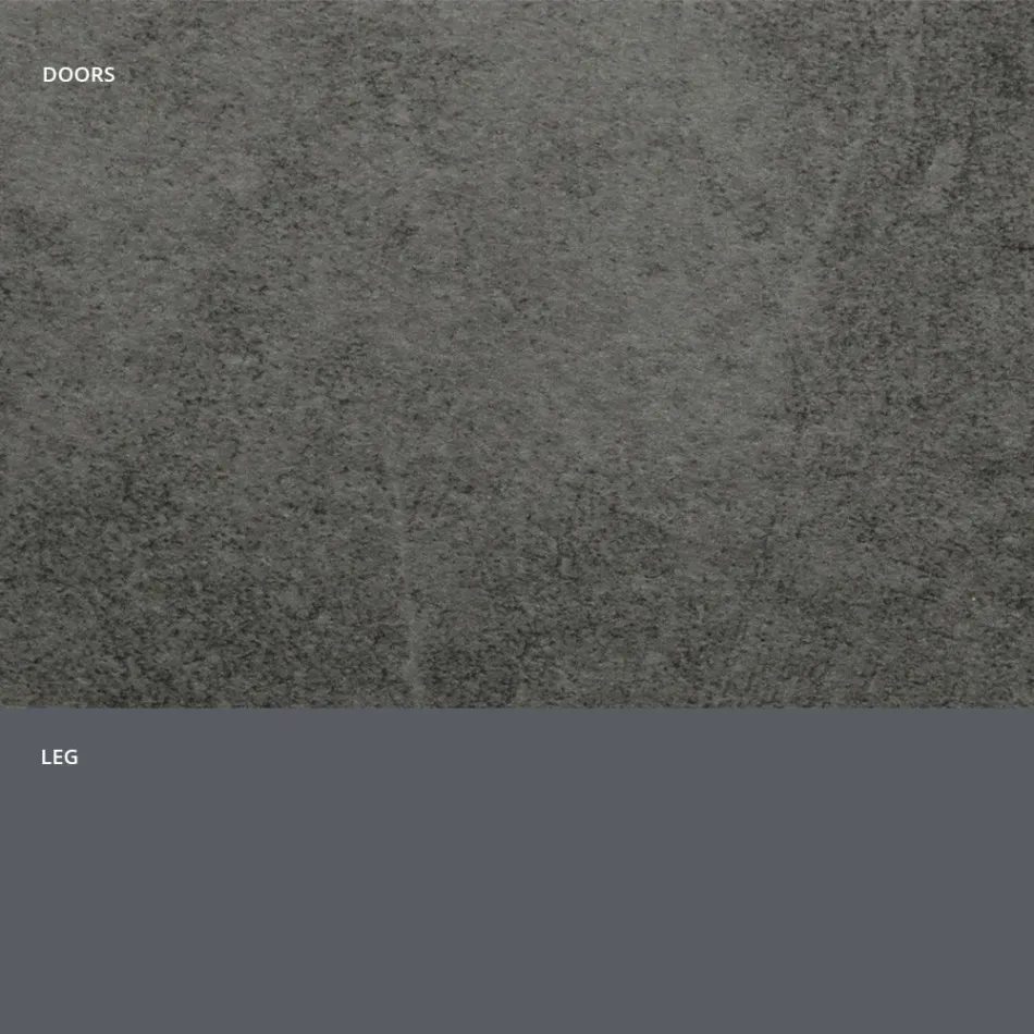 Kredens z drzwiami z laminatu HPL imitującego kamień Made in Italy - Fiorenza Viadurini