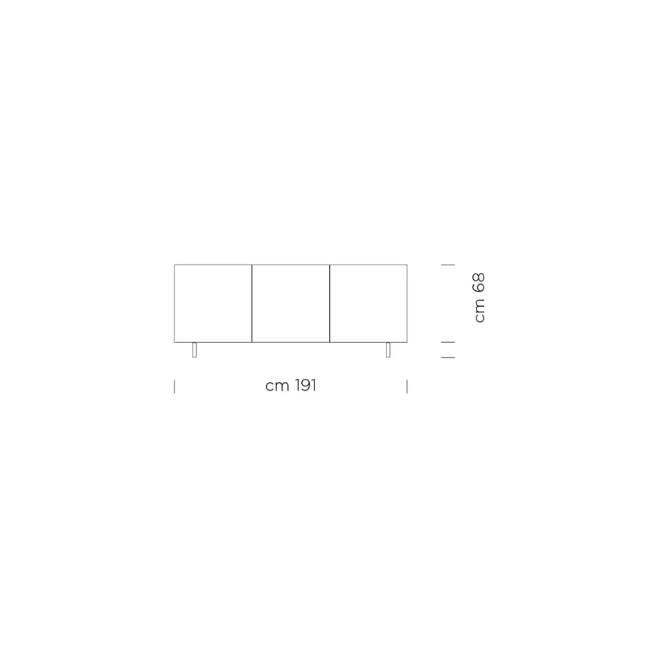 Kredens z drzwiami z laminatu HPL imitującego kamień Made in Italy - Fiorenza Viadurini