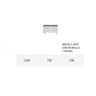 Kredens z korpusem i drzwiami w podstawie Mdf na 4 nóżkach Made in Italy - Coral Viadurini