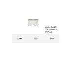 Kredens ze strukturą w kolorze białym Mdf 2 Żelazne stopy Made in Italy - Coral Viadurini