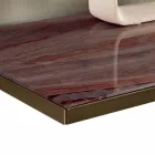 Kredens do salonu z wędzonego szkła i zielonego marmuru z Gwatemali - Leonarda Viadurini