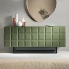 Komoda wewnętrzna z 3 drzwiami w kratkę, wyprodukowana we Włoszech - Elisabetta Viadurini