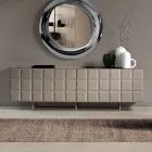 Komoda wewnętrzna z 4 drzwiami w kratkę, wyprodukowana we Włoszech - Elisabetta Viadurini