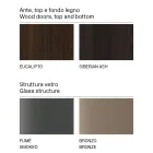Drewniany kredens ze szklaną konstrukcją Made in Italy - Azuki Viadurini