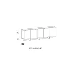 Drewniany kredens ze szklaną konstrukcją Made in Italy - Azuki Viadurini