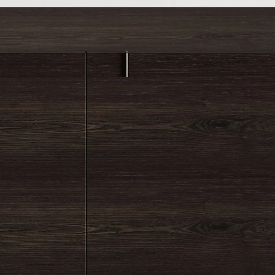 Drewniany kredens ze szklaną konstrukcją Made in Italy - Azuki Viadurini