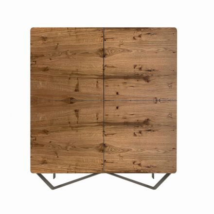 Kredens do salonu w formacie Mdf z podporą na 2 nóżki Made in Italy - Rosalba Viadurini