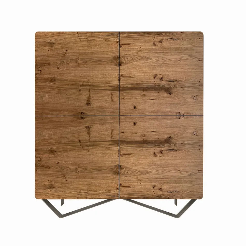 Kredens do salonu w formacie Mdf z podporą na 2 nóżki Made in Italy - Rosalba Viadurini