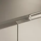 Kredens do salonu z 3 drzwiami z niklowanym wykończeniem Made in Italy - Foglio Viadurini