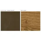 Kredens do salonu z 4 drzwiami z wykończeniem z dębu wiejskiego – równe Viadurini