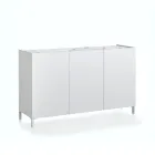 Drewniany kredens do salonu z 3 drzwiami na zawiasach - Tantalo Viadurini