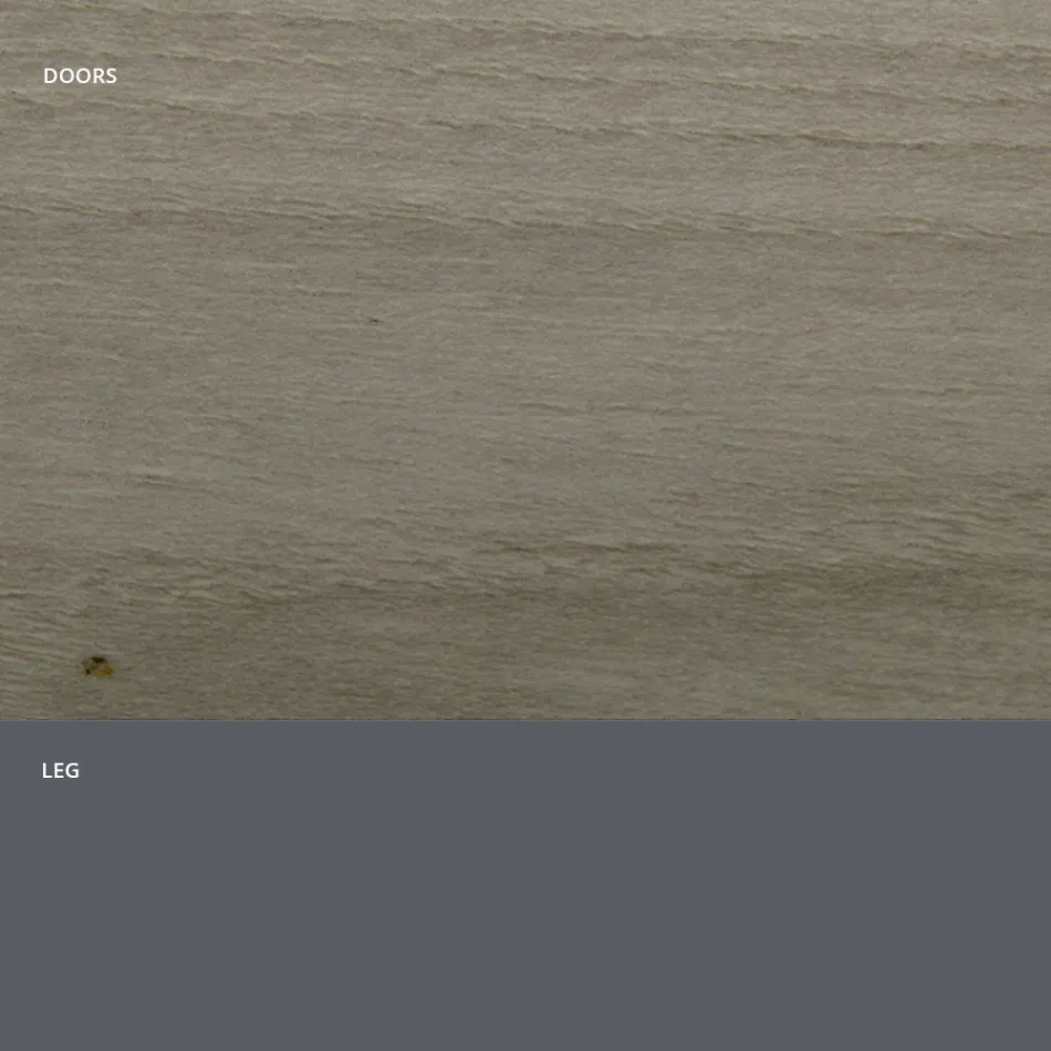 Kredens do salonu z matowego drewna i laminatu HPL Wyprodukowano we Włoszech - Fiorenza Viadurini