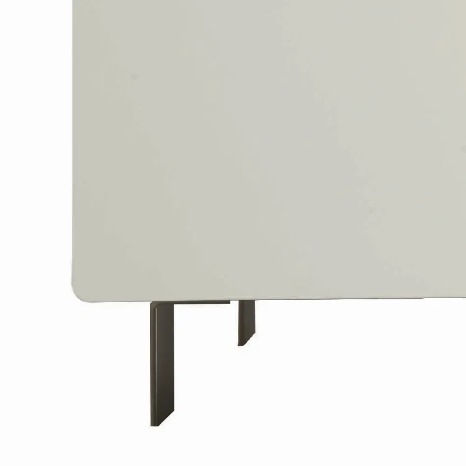 Kredens do salonu z płyty Mdf i wspornikiem na 4 nogach Made in Italy - Teresina Viadurini