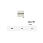 Kredens do salonu z płyty Mdf i wspornikiem na 4 nogach Made in Italy - Teresina Viadurini