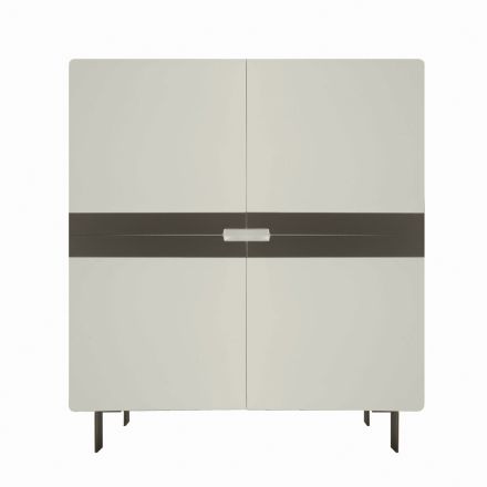 Kredens do salonu z płyty Mdf i wspornikiem na 4 nogach Made in Italy - Teresina Viadurini