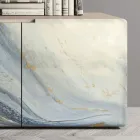 Kredens do salonu z 3 drzwiami w różnych wykończeniach Made in Italy - Ole Viadurini