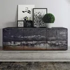 Kredens do salonu z 3 drzwiami w różnych wykończeniach Made in Italy - Ole Viadurini