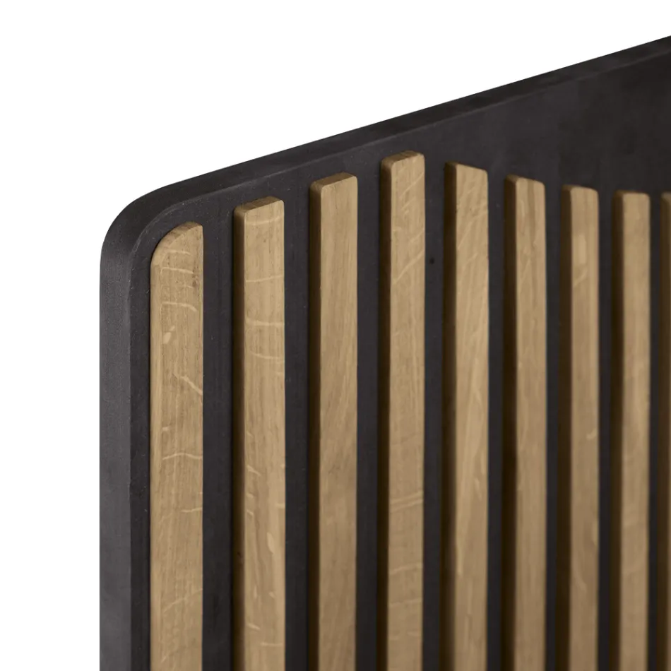 Kredens do salonu z 3 drzwiami z wykończeniem w kolorze nordyckiego dębu wiązanego - Linda Viadurini