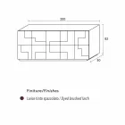 Konstrukcja kredens szczotkowana z drewna modrzewiowego obróbce cieplnej Azalea Viadurini