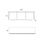 Drewniany Kredens 3-Drzwiowy z Pochyloną Krawędzią i Ceramicznym Blatem - Mondolfo Viadurini