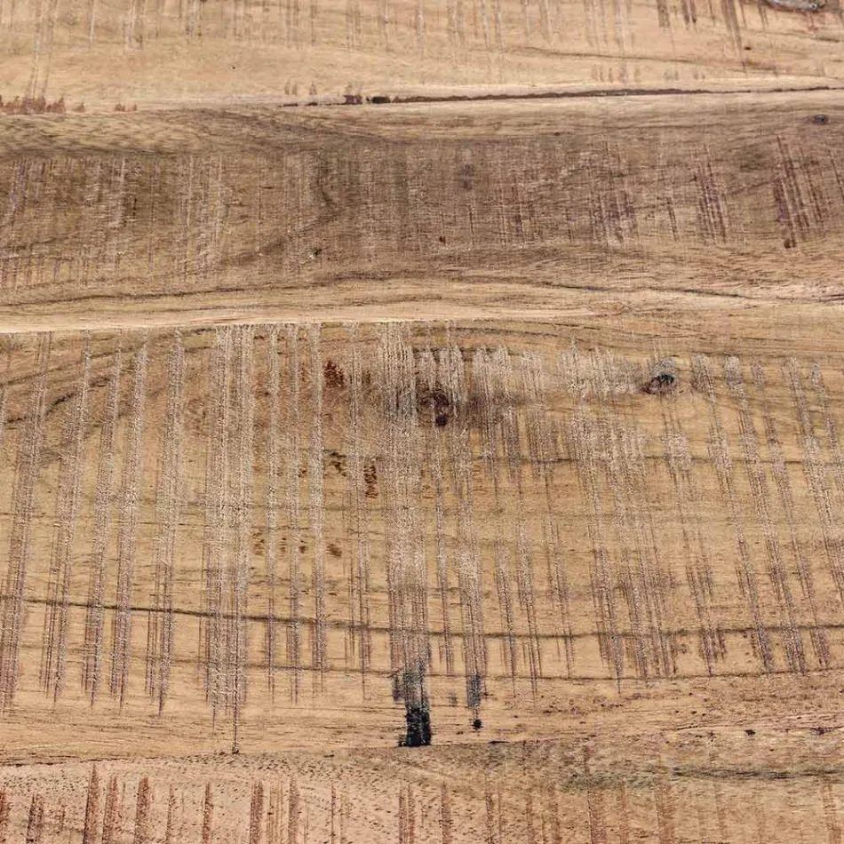 Kredens z drewna akacjowego i stali 2 drzwi i 3 szuflady Homemotion - Aimune Viadurini