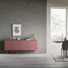 Kredens z ekologicznego drewna do salonu lub wejścia 4 drzwi Made in Italy - Nazife Viadurini