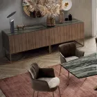 Kredens z forniru z orzecha Canaletto Made in Italy - Salerno Viadurini