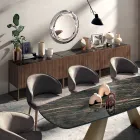 Kredens z forniru z orzecha Canaletto Made in Italy - Salerno Viadurini