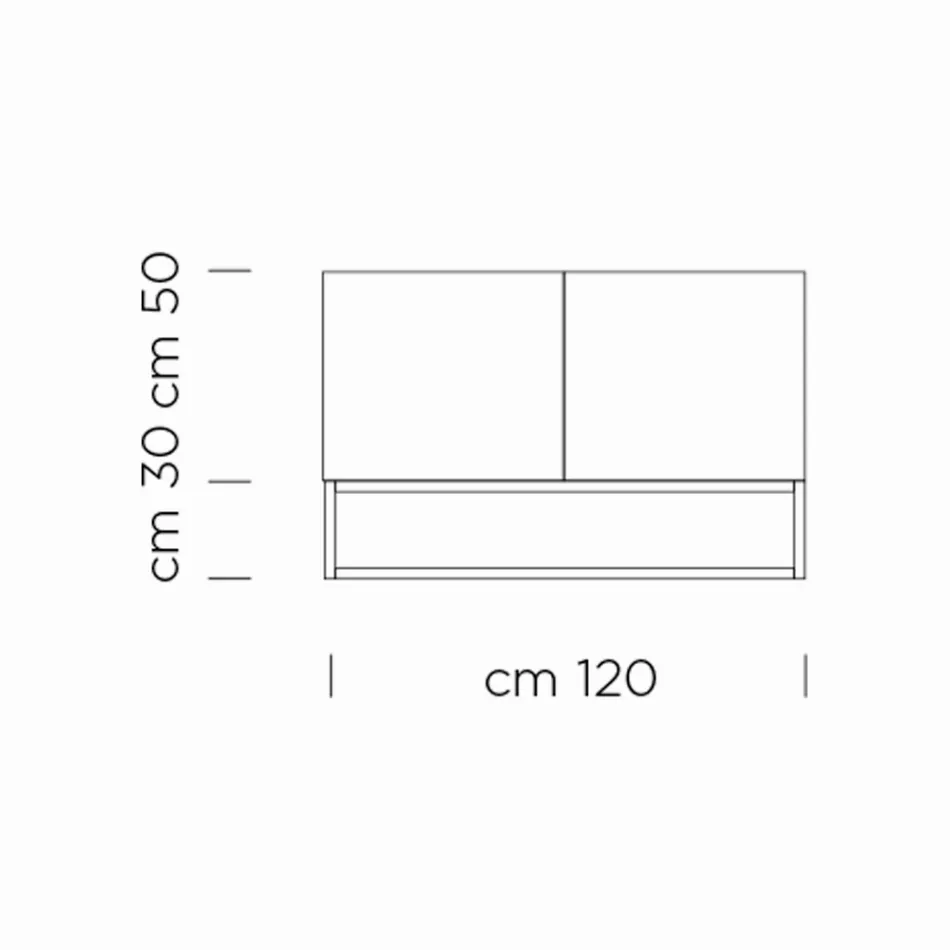 Kredens z forniru z orzecha Canaletto Made in Italy - Salerno Viadurini