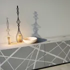 Kredens z płyty Mdf lakierowanej matowym błotem z cokołem Made in Italy - Arise Viadurini