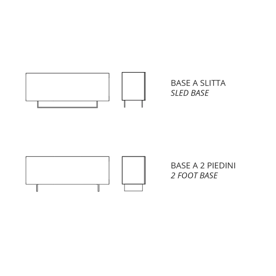 Kredens z melaminy z 3 dębowymi drzwiami i lustrem Wyprodukowano we Włoszech - Romina Viadurini