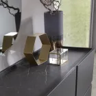 Madia z melaminy i płyty Mdf z wstawkami z laminatu Made in Italy - Gordita Viadurini