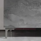 Nowoczesny kredens z trzema drzwiami w kolorze brązu lub szarej melaminy Made in Italy - Clemente Viadurini