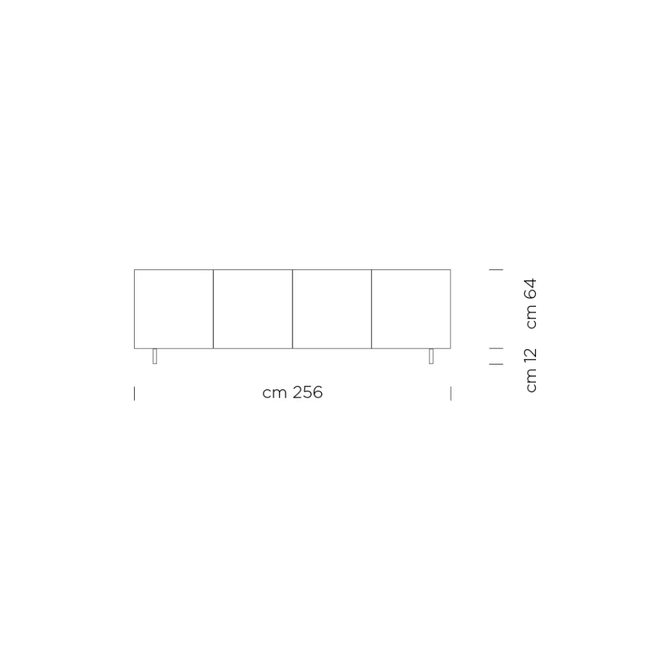 Nowoczesny kredens z fornirowanego drewna jesionowego Made in Italy - Galassia Viadurini