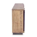 Kredens do salonu z drewna mango i stali z 2 drzwiami i 3 szufladami - Sinfony Viadurini