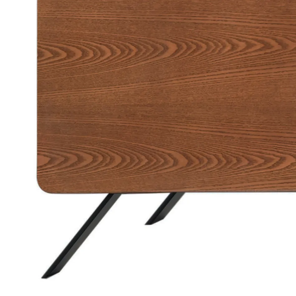 Kredens do salonu Konstrukcja Mdf i 4 drzwi z litego drewna Made in Italy - Rosalba Viadurini